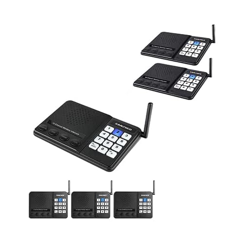 Wireless Intercom System for Home Business 1 Mile Range Communication Room to Room Intercoms Wireless for Home House - Multi-Functional Intercom System 6 Pack