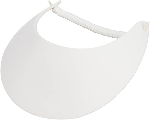 Fabric Foam Sun String Visor, White
