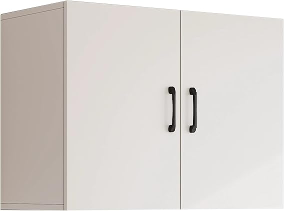 80cm Kitchen Condiment Storage Cupboard Living Room And Bedroom Wall-mounted Storage Cabinet Balcony Large Capacity Top Wall Cabinet With Double Doors(80 * 50 * 50cm)