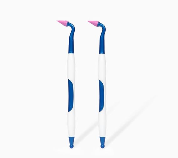 Gum Stimulator Rubber Tip Stimulator, Gum Massager and Interdental Tool Pack of 2 Gum Stimulators with Ergonomic Handle, Latex-Free