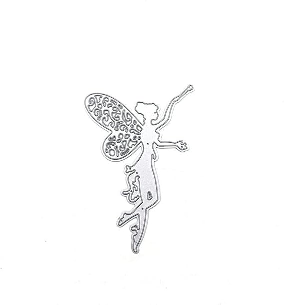 Metal Cutting Dies Stencils Angel Fairy Dies for DIY Scrapbooking Album Stamp Wedding Paper Card Embossing Supplier Handcraft Die Cut Part C - 60x90mm - 1 Pc