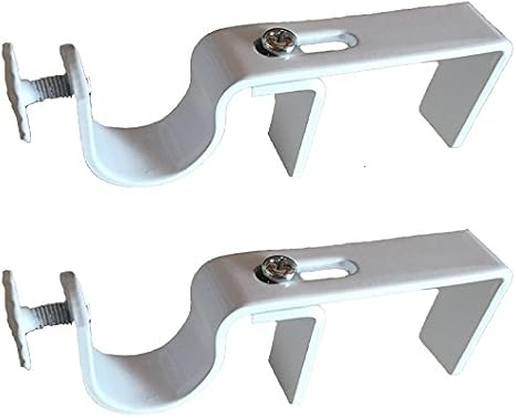 NONO Bracket - Curtain Rod Bracket Attachment for Blinds (White Outside Mounted )