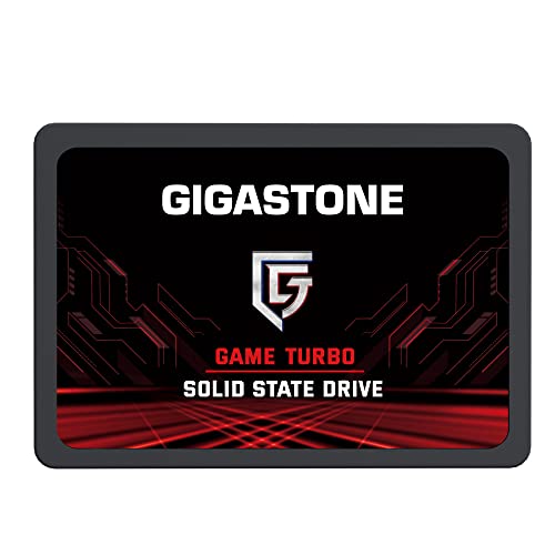 Gigastone Game Turbo SSD 256GB, Speed Up to 540MBs with SLC Caching GamingPCDesktopLaptop Upgrade SSD 2.5 SATA Internal Disk Solid State Drives 2.5 inches SATA 3.0 Disk