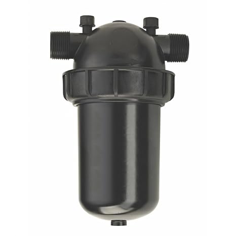 Netafim Disc Filters for Lawn & Garden Irrigation, Orchards, Drip Tape, etc. (3/4" - 2" Options) (40 Mesh - 200 Mesh Options) (140 Mesh - Black, 1" MPT - Standard Filter)