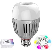 Aputure Accent B7c LED Smart Bulb 7W RGBWW,2000k-10000k Bi Color,CCT/HSI/FX Mode,App Control Built-in Battery, E26/E27 Socket