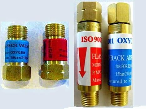 Oxygen/Acetylene FLASHBACK ARRESTOR & CHECK VALVE Sets: Torch Welding, Cutting