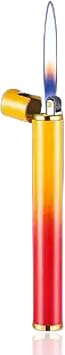 Unique Cute Pink Gradient Mini Lighter, Creative Wheel Design, Refillable Butane Lighter for Fireplace, Candle, Camping, BBQ (No Butane Fuel) (08)