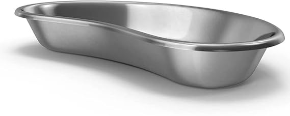 Bosky Stainless Steel X-Large Kidney Tray 12" inch Emesis Basin 40 oz