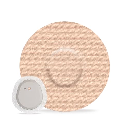 G7 Adhesive Patches Waterproof Overpatch for G7 & Stelo Flexible CGM Tape Hypoallergenic & Latex-Free Stelo Overlay Patch for 10-15 Days Long Stay Without Glue in The Center, Tan