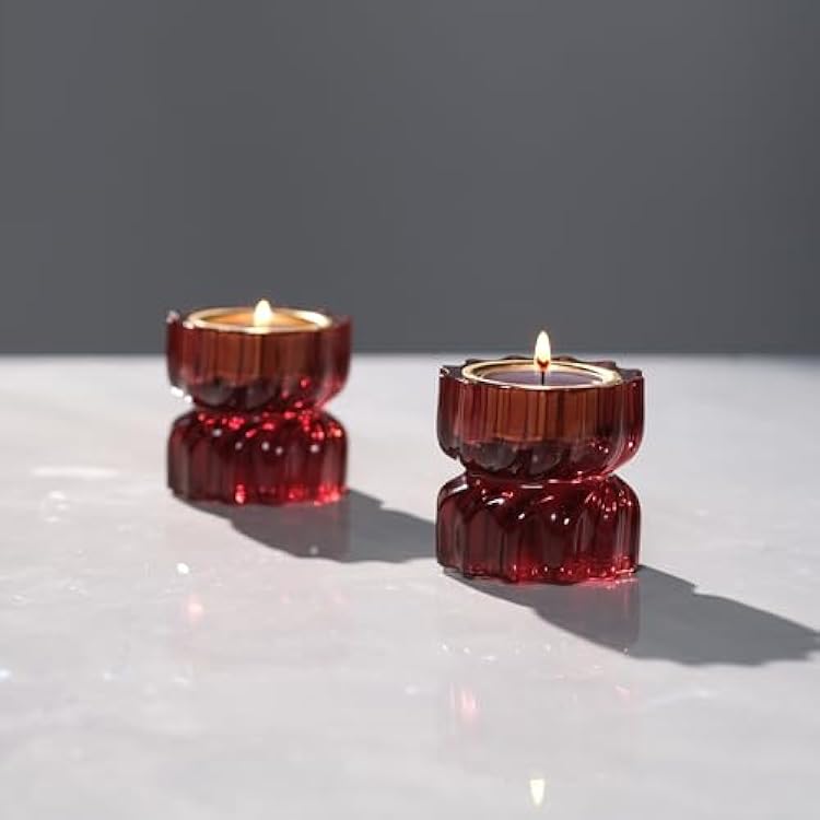 Twizzle Twist Tealight Holder, Decorative Tealight Candle Holder for Table Display, Romantic Unique Home Decor, Housewarming Gift, Spiral Sculpture Diwali Tea Light Stand Brown Resin Set of 2
