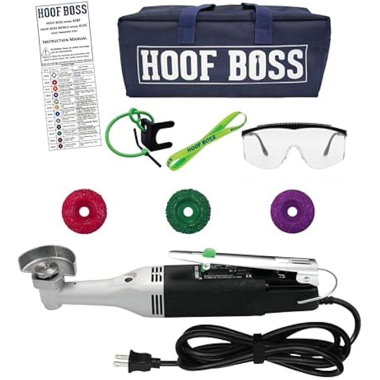 Horse Hoof Trimmers Basic Electric Set 110v - Horse Hoof Trimming Tools - Farrier Tool Kit - Grinder Discs and Accessories Included