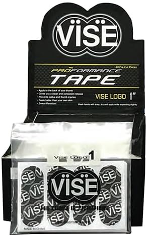 Vise Pre-Cut Bowler's Tape Logo Tape - Black 3/4 inch