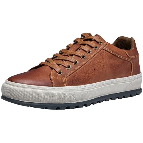 Jousen Mens Shoes Leather Casual Shoes for Men Fashion Sneakers Business Casual Dress Shoes