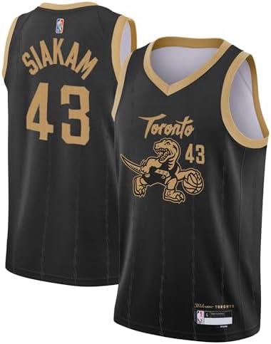 Outerstuff Pascal Siakam Toronto Raptors Black #43 Kids Youth 8-20 City Edition 2021/22 Swingman Jersey
