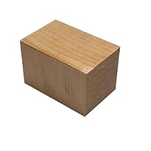 Exotic Wood Zone Flame Hard Maple Turned Bottle Stopper Blank | Carved Square Block | 2" x 2" x 3" | Lathe Turning (1 Pc)