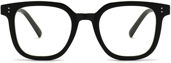 Blue Light Reading Glasses for Women Men Oversized Square Frame Blocking Readers (Black, 1.75, x)