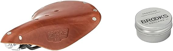 Brooks B17 Honey Bike Saddle and 30ml Proofide Leather Care Cream