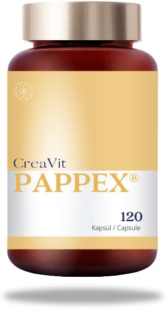 CreaVit Pappex® AKtif Hexose Correlated Compound Active Hexose Correlated Compound, 120 Vegan Capsules Containing EGCG, Folic Acid, Vitamin B6 and C, Anti-Aging Support