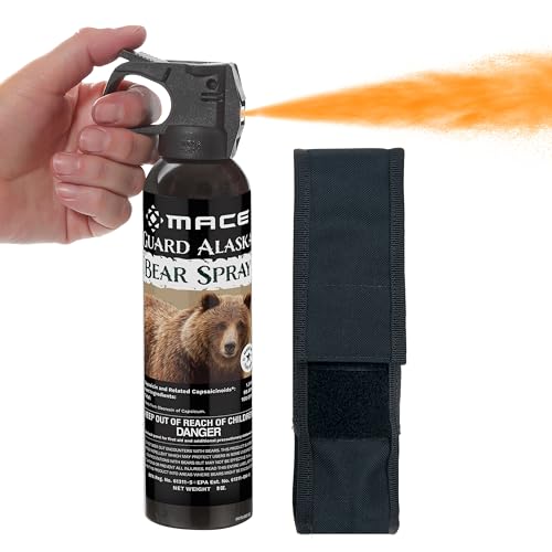 Mace Animal Defense Sprays - EPA Registered Animal Deterrent, Max Strength OC, Outdoor Safety Personal Protection for Women & Men, Guard Alaska Bear Spray OR Mace Dog Spray Options