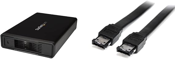 3.5" External Hard Drive Enclosure with 6 ft Shielded eSATA Cable