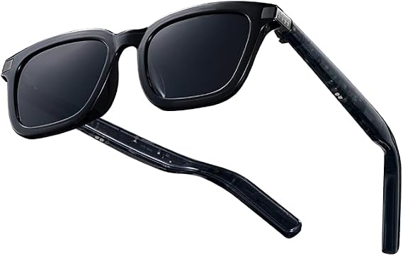 Smart Sunglasses Polarized Bluetooth Sunglasses with Speaker Featuring Call Noise Cancellation, Music Playback, and Touch Controls, with UV and Blue Light Protection Outdoor Glass(Black)