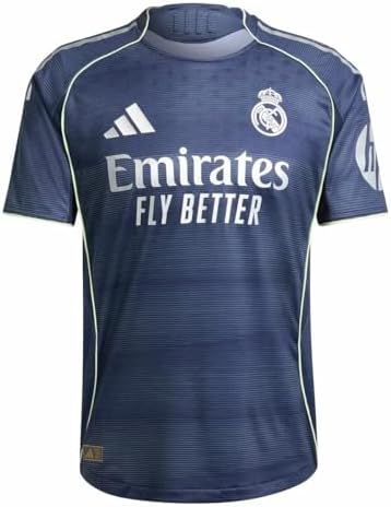 adidas Real Madrid Away Mens Authentic Soccer Jersey 2526 US, Alpha, 3X-Large, Regular, Regular, Navy Blue