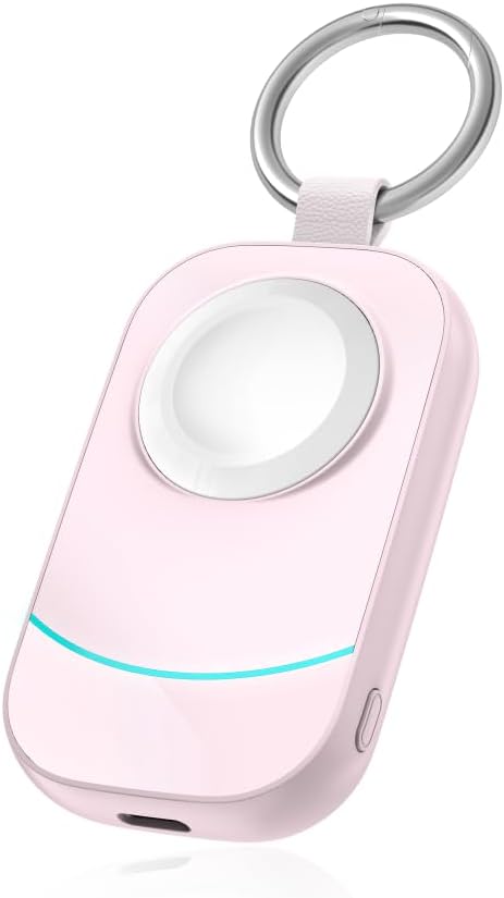 Pink Charger for Apple Watch with Keychain Birthday Gifts for Women