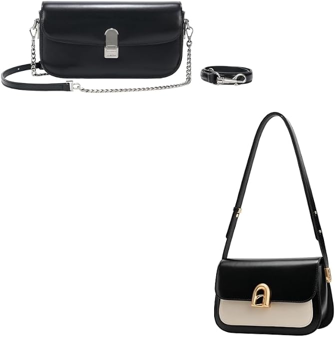 LAFESTIN Split Leather Shoulder Bag For Women with Adjustable Strap, Crossbody Purses For Women, Designer Inspire Handbags