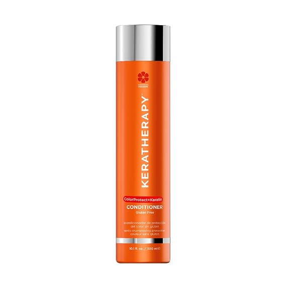 KERATHERAPY Keratin Infused Color Protect Conditioner, 10.1 fl. oz., 300 ml - Gluten Free Color Protecting Conditioner for Color Treated Hair with Kerabond Technology, Red Raspberry Oil, Omega 3 & 6