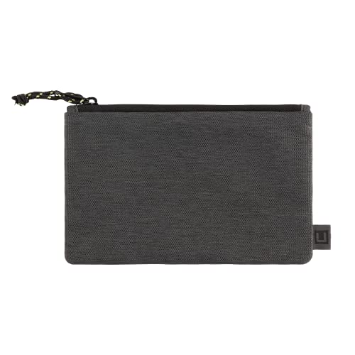 URBAN ARMOR GEAR [U] by UAG Mouve Accessory Pouch Travel Cosmetic Bag for Makeup Brushes, Lipstick, Electronics, Ear Buds, Toiletries Small Kit Organizer with Zipper, Dark Grey