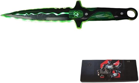 Game Valorant Knife illuminating Model gift for collection blunt Knife (Green)