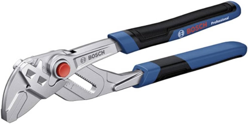 Bosch Professional Pliers Wrench 250 mm, 2K Soft Grip, Chrome-Vanadium Steel