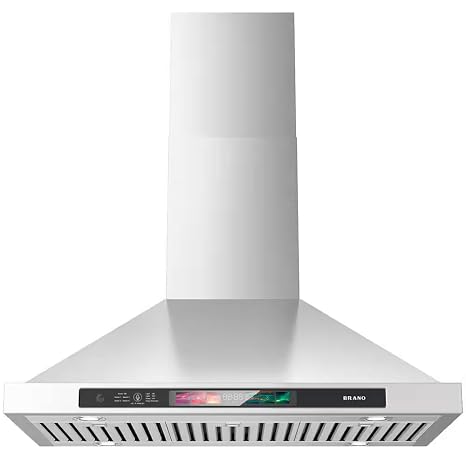 36 in. 900 CFM Ducted Wall Mounted Range Hood in Stainless Steel with Charcoal Filter and LED Lights
