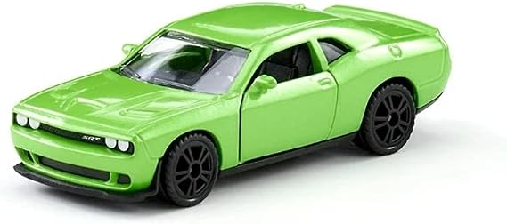 Siku Dodge Challenger SRT Hellcat 1408 | Diecast Metal & Plastic Toy Vehicle Replica | Green Color | Opening Doors, Front Integrated Headlights, Rubberized Tires| Collectible Blister Series