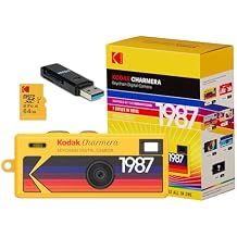 Kodak Charmera Key Chain Digital Camera (Blind Box) with 64GB Memory Card and 2-in-1 USB 3.0 Card Reader Bundle (3 Items)