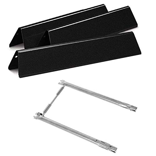 Hongso 69785 Burner Tubes Kit, 15.3 Flavorizer Bars 7635 67045, Replacement Parts for Weber Spirit 2 Burner 200 Series I & II E210 S210 E215 E220 S220, Weber II GS4 Gas Grills with Up Front Controls