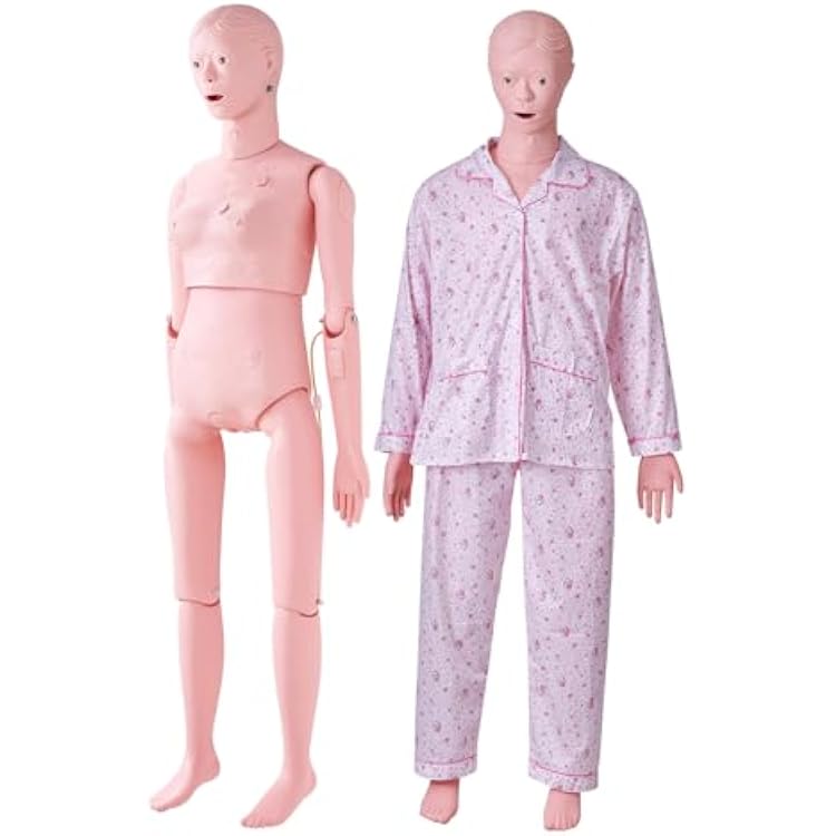 VEVOR Nursing Training Manikin, Female Life Size Demonstration Human Manikin for Nursing Training, Multifunctional Education Teaching Model Supplies, PVC Anatomical Mannequin Body Care Simulator Model