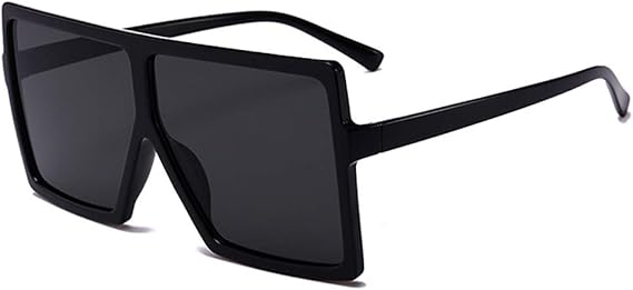 Oversized Square Sunglasses for Womens Men Trendy Flat Top Fashion Shades