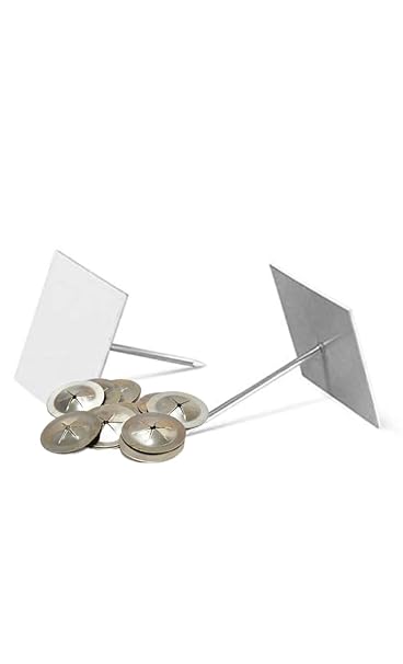 Self-Stick Insulation Pins 2-1/2 (500Pcs) with Self-Locking Washer(500pcs) Made in USA