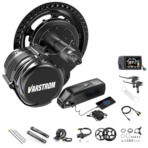 750W Mid Drive Ebike Conversion kit for Upgraded Tong-Sheng Mid- Drive Kit with Battery,High Power Torque Sensor Mid-Mounted Motor with EKD01 Display for 68-73MM Bikes48V13Ah Downtube Battery
