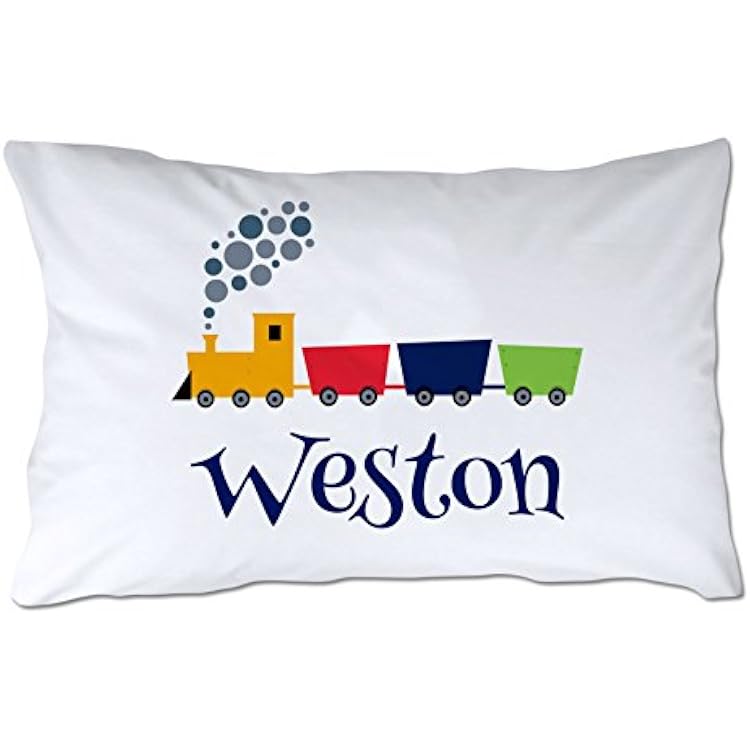 Personalized Toddler Size Choo Choo Train Pillowcase with Pillow Included