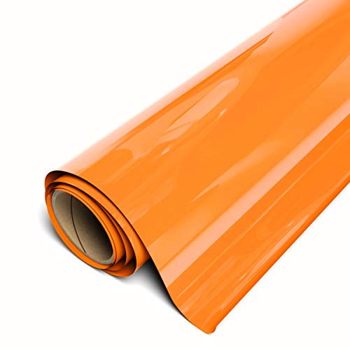 Siser EasyWeed Heat Transfer Vinyl 11.8 x 15ft Roll Orange Soda - Compatible with Siser, Cricut, Silhouette and Other CraftProfessional Cutters - CPSIA Certified