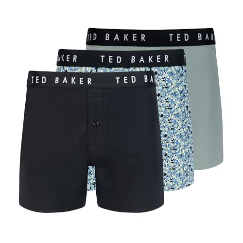 Ted Baker Mens 3 Pack Cotton Knit Boxer Briefs