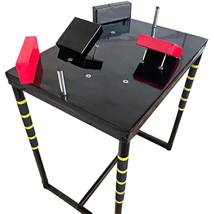 Standard Arm Wrestling Table, Arm Wrestling Table with Detachable Wrist Force for Use in Home Gym,Black