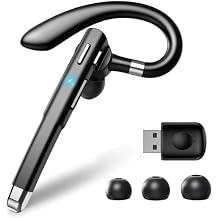 Hsility Bluetooth Headset with USB Type C 270 Degrees Rotatable Microphone for Truck Driver Bussiness and Travel