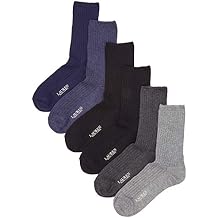 Ralph Lauren Rib Trouser Socks 6-Pack, One Size, Grey Assorted