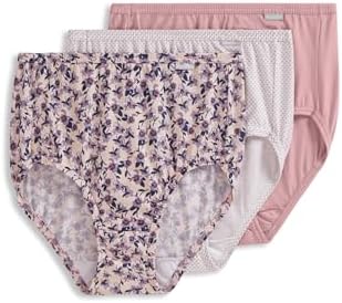 Jockey Womens Underwear Plus Size Elance Brief - 3 Pack, Cosmetic Pink, 8