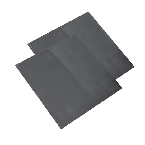 Graphite Sheet Foil Plate (2pcs) - Ideal for Electrolysis, Sintering Moulds, and Heating Elements(T 1mm)