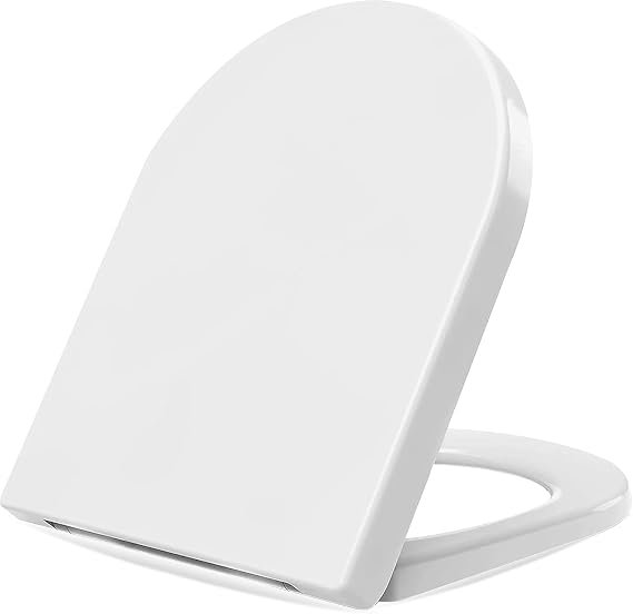 3-Pack White Soft Close Toilet Seat | Universal D-Shape Toilet Seats with Quick Release Hinges | Easy Top Fix Fittings | Quiet Closing Lid for Home Bathroom Toilet Replacement