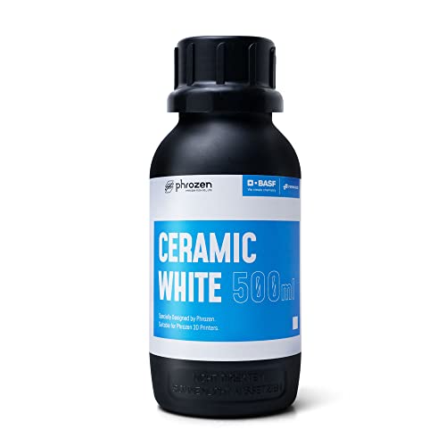 phrozen Ceramic White Resin, Ceramic-Like Finish, Ultra-Low Viscosity, Perfect for Industrial-Grade Mechanical Models 500ml
